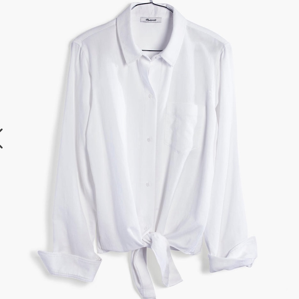 Madewell Tie Front Shirt size Medium